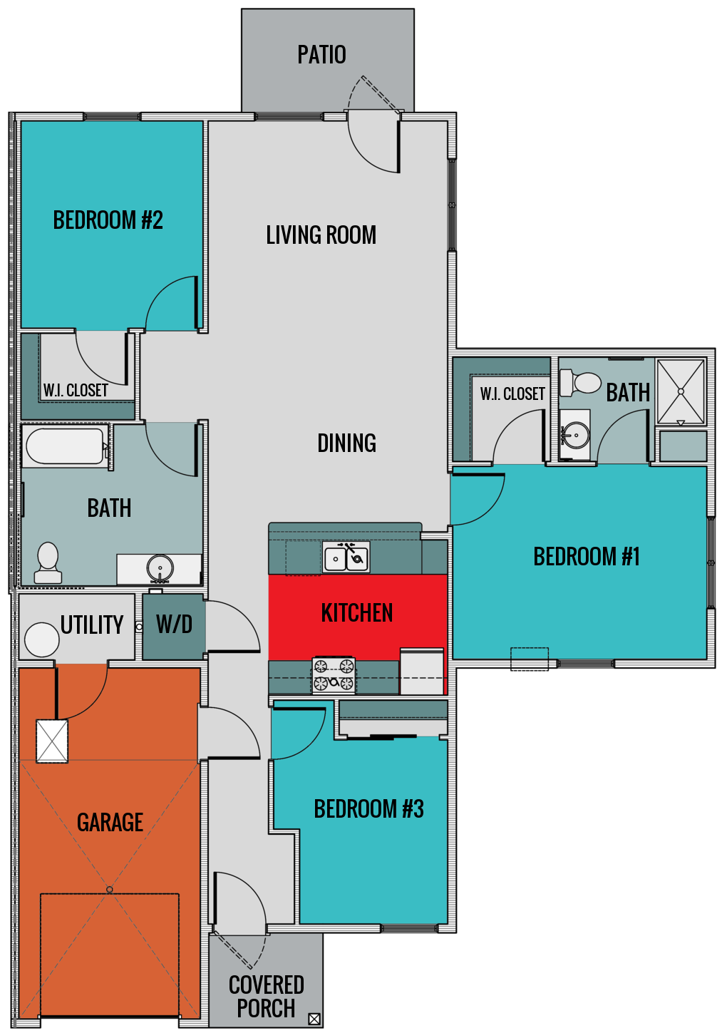 Floor Plans of Cottages on Main in Hortonville, WI